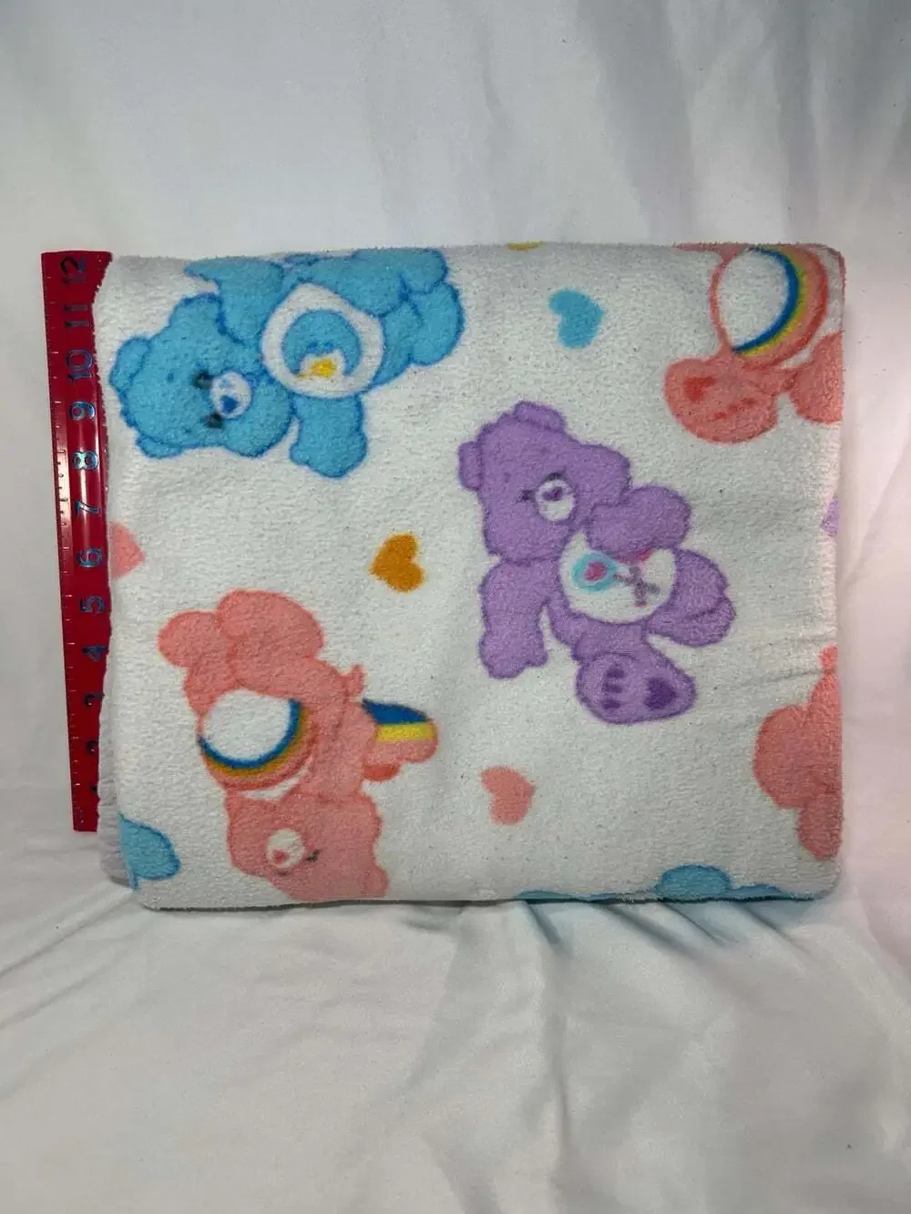 Care Bears Fleece Throw Blanket handmade 47” READ